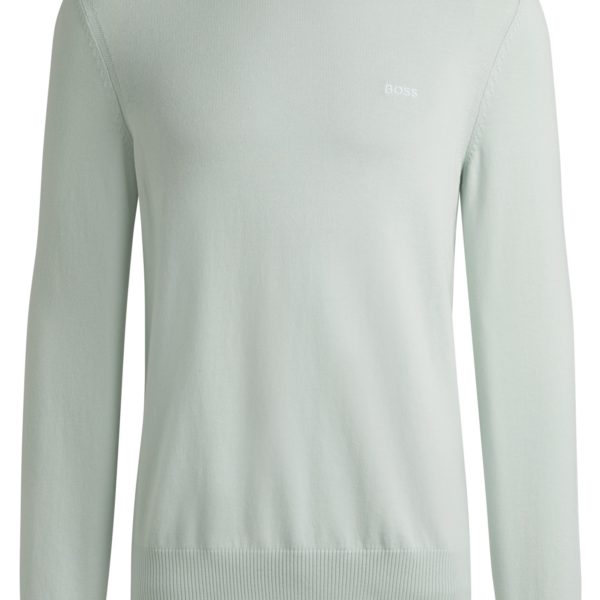 Pull Regular Fit en jersey de coton avec logo brodé – Hugo Boss