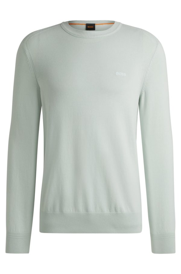 Hugo Boss Pull Regular Fit en jersey de coton avec logo brodé