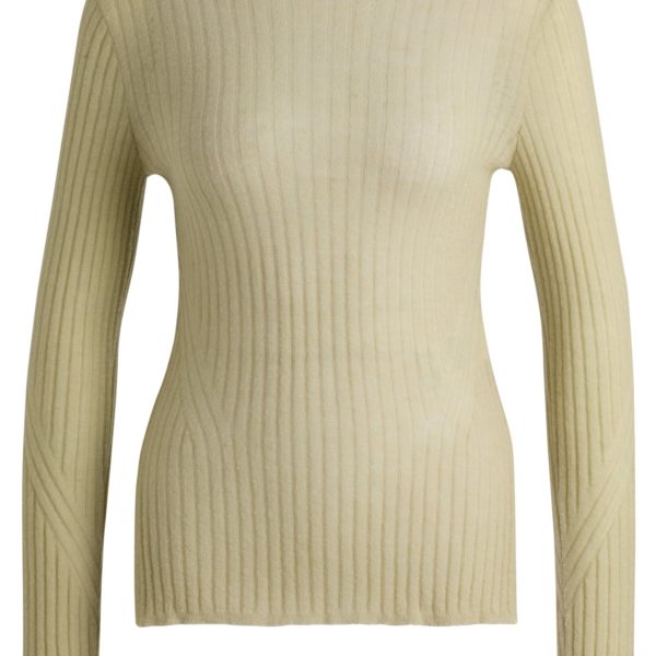 Hugo Boss Pull Slim en laine mélangée avec fentes d’aisance latérales
