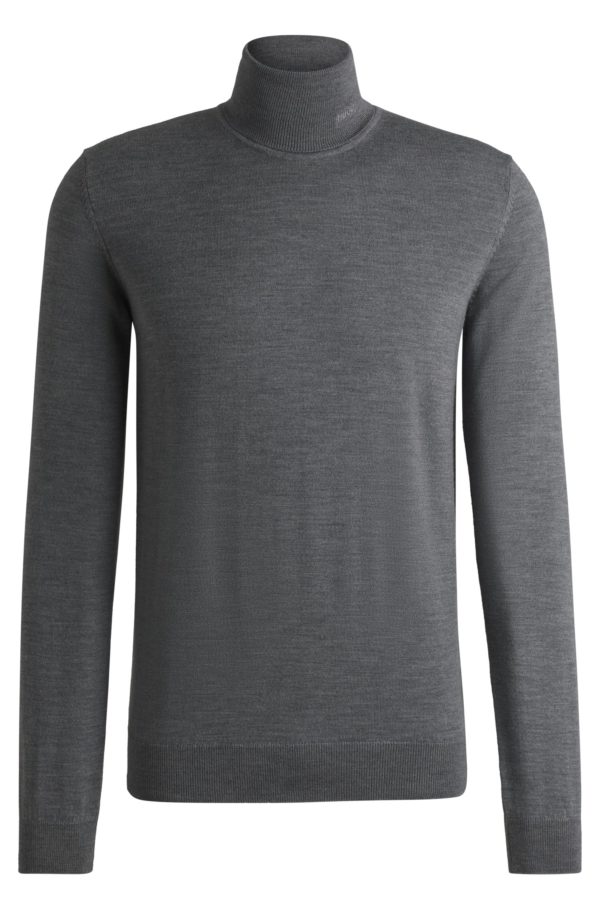 Hugo Boss Pull Regular à col roulé en laine vierge