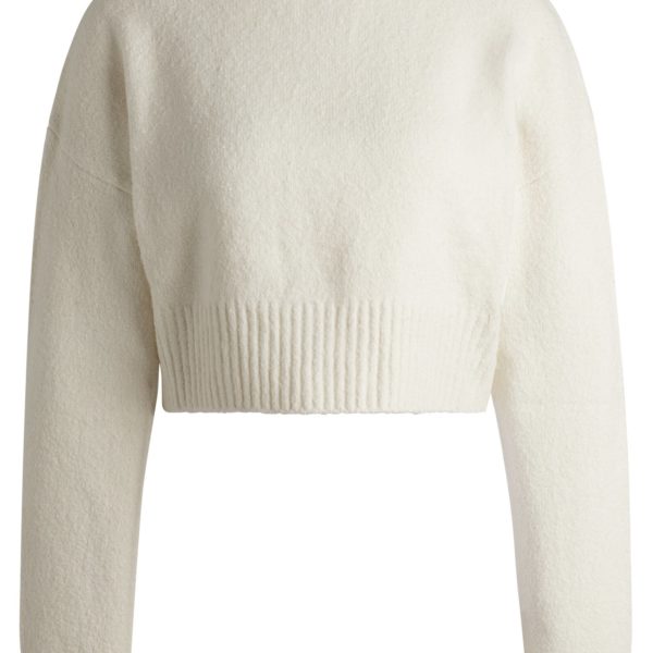 Pull décontracté en coton mélangé à logo revisité – Hugo Boss
