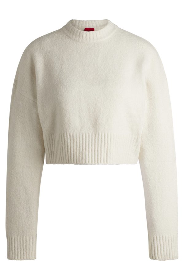 Hugo Boss Pull décontracté en coton mélangé à logo revisité