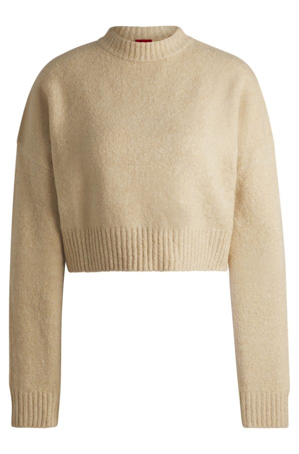 Hugo Boss Pull décontracté en coton mélangé à logo revisité