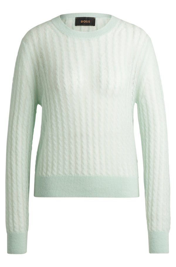 Hugo Boss Pull en fine maille de laine texturée à la structure torsadée