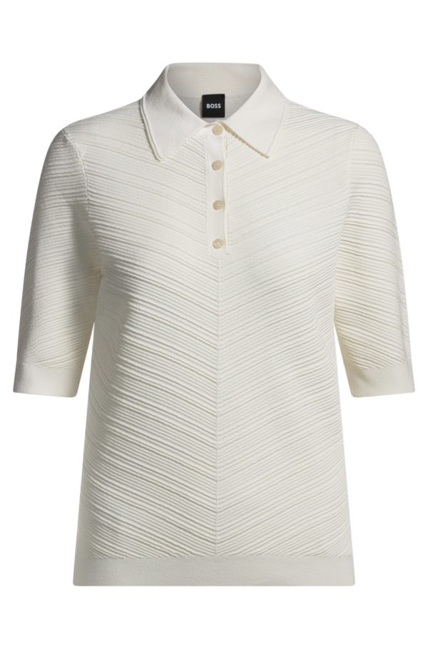Hugo Boss Pull structuré à col polo