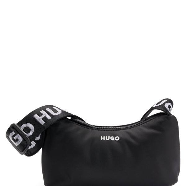 Hugo Boss Sac hobo en twill avec bandoulière logotée