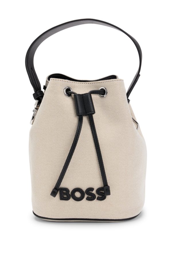 Hugo Boss Sac seau texturé avec pochette en similicuir