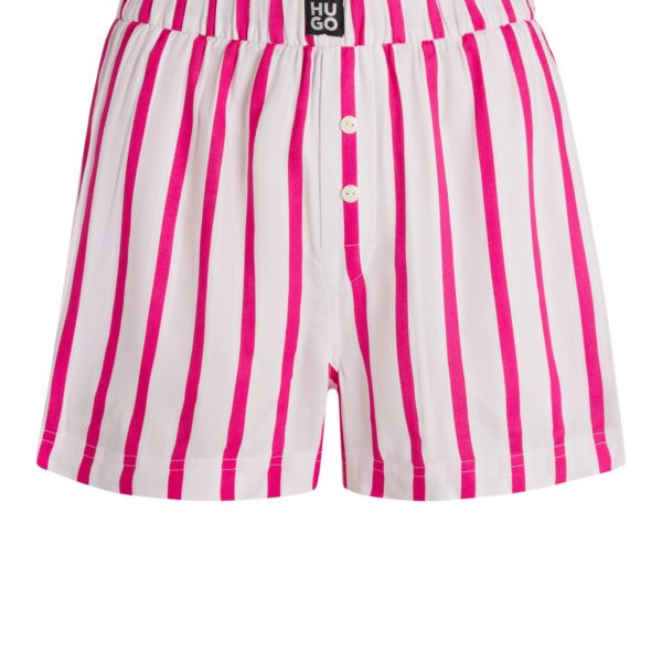 Hugo Boss Short de pyjama en twill à rayures jacquard