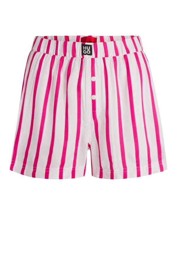 Hugo Boss Short de pyjama en twill à rayures jacquard