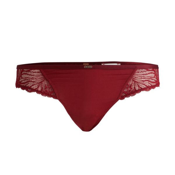 Hugo Boss Slip brésilien en dentelle stretch avec logo