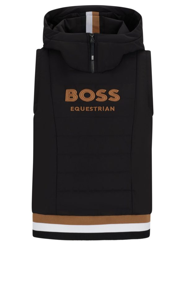 Hugo Boss Sweat à capuche d’équitation sans manches avec logo brodé