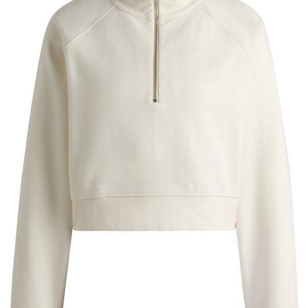 Hugo Boss Sweat court en molleton de coton avec logo brodé