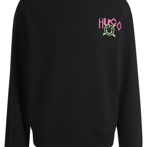 Sweat en molleton de coton avec logo Happy HUGO – Hugo Boss