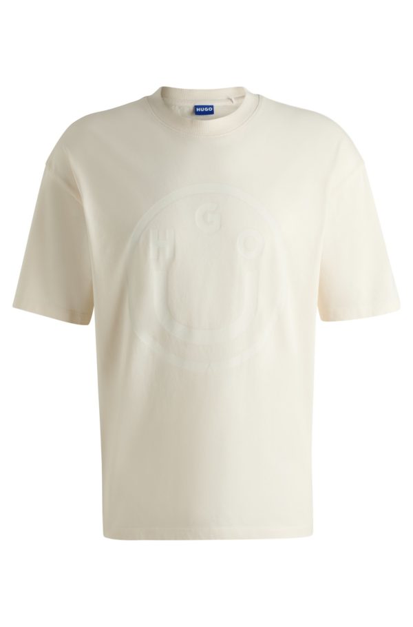 Hugo Boss T-shirt Oversized Fit en coton avec logo de la nouvelle saison