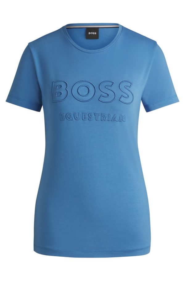 Hugo Boss T-shirt d’équitation en coton stretch à logo brodé