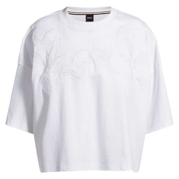 Hugo Boss T-shirt en coton à détails brodés