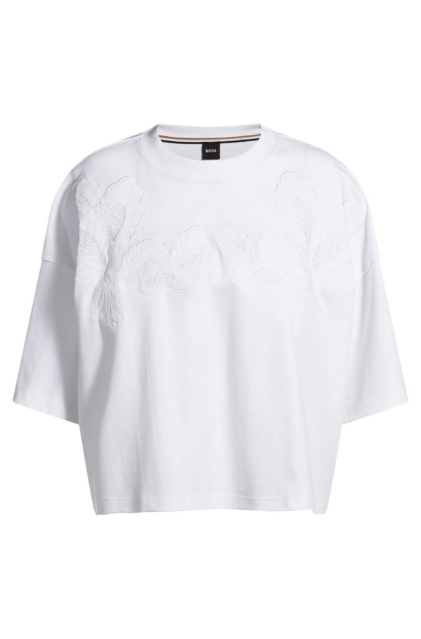 Hugo Boss T-shirt en coton à détails brodés