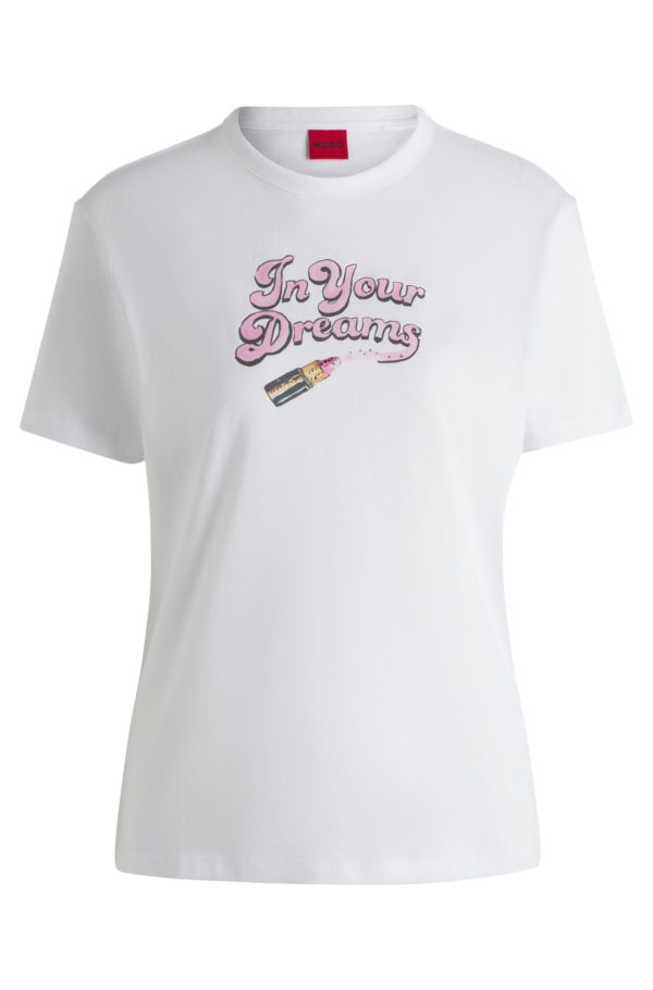 Hugo Boss T-shirt en jersey de coton à imprimé graphique