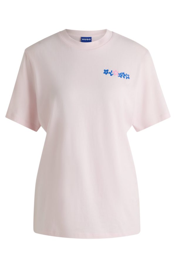 Hugo Boss T-shirt en jersey de coton à logo artistique