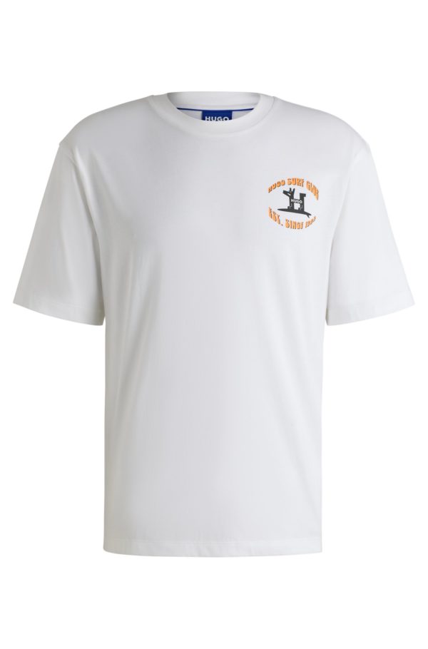 Hugo Boss T-shirt en jersey de coton à motif artistique surf