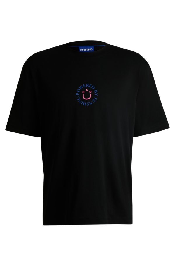 Hugo Boss T-shirt en jersey de coton avec logo Happy HUGO