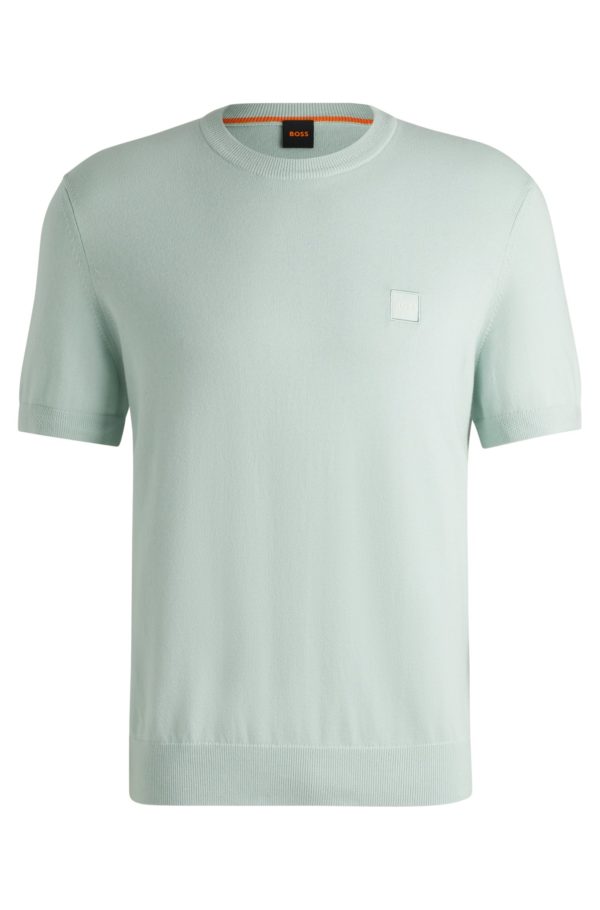 Hugo Boss T-shirt en maille de coton et cachemire