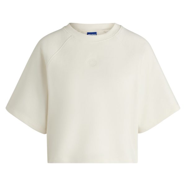Hugo Boss T-shirt en molleton de coton avec logo Happy HUGO