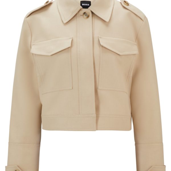 Hugo Boss Veste Regular en coton mélangé