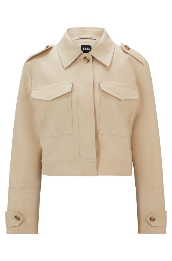 Hugo Boss Veste Regular en coton mélangé