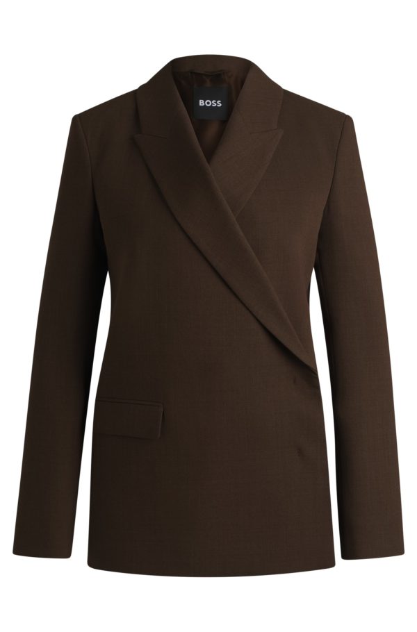 Hugo Boss Veste cache-cœur en crêpe de laine vierge chiné