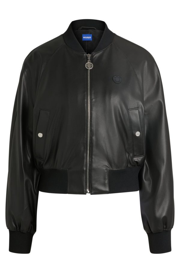 Hugo Boss Veste en similicuir avec logos Happy HUGO