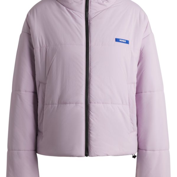 Hugo Boss Veste matelassée déperlante avec étiquette logotée bleue