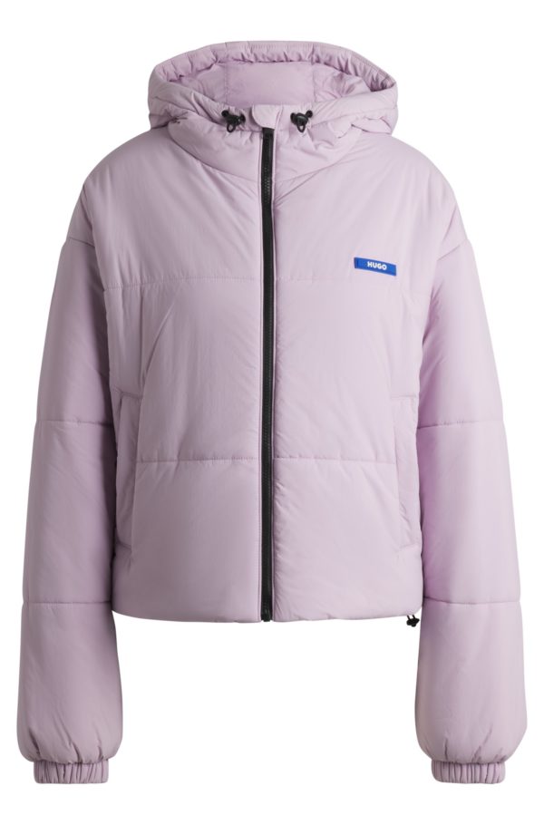 Hugo Boss Veste matelassée déperlante avec étiquette logotée bleue