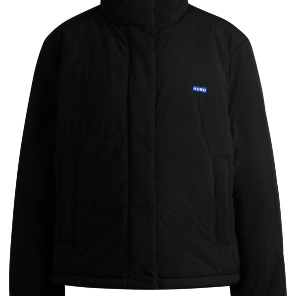 Veste matelassée déperlante avec étiquette logotée bleue – Hugo Boss