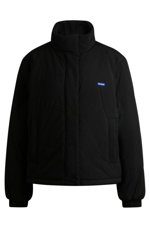 Hugo Boss Veste matelassée déperlante avec étiquette logotée bleue