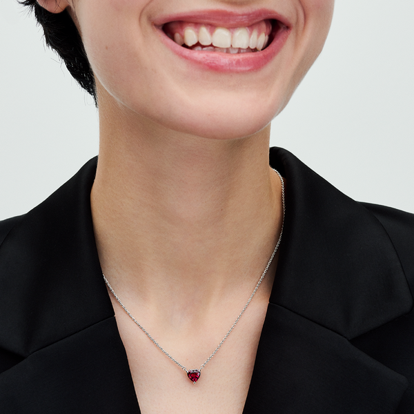 Collier Pendant Halo Cœur Scintillant - Pandora
