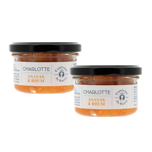 Lot de 2 Charlottes à l’ananas et au rhum 80g-Comtesse du Barry