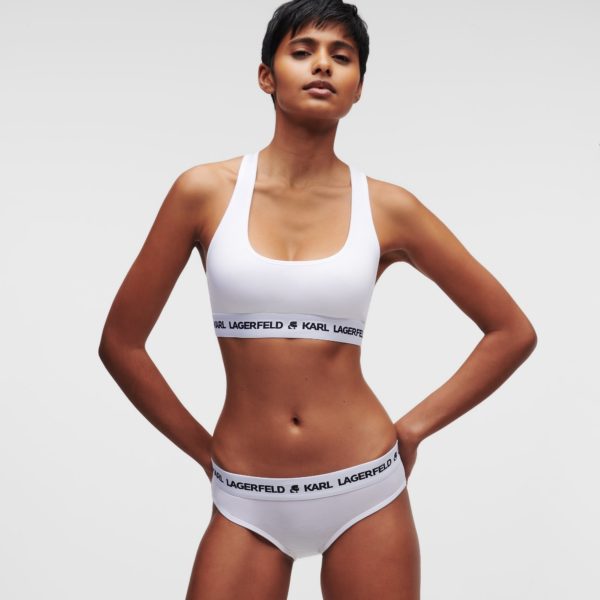 Karl Lagerfeld, Bralette Avec Logo Karl, Femme, Blanc, Taille: XXS
