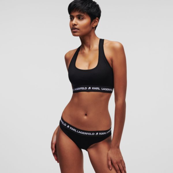 Karl Lagerfeld, Bralette Avec Logo Karl, Femme, Noir, Taille: XXS