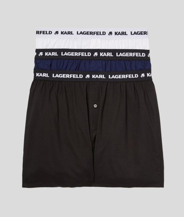 Karl Lagerfeld, Short Boxer Tissé Avec Logo Karl - Lot De 3, Homme, Multi, Taille: XXS