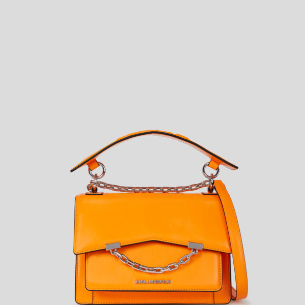 Karl Lagerfeld, Sac Porté Épaule K/seven En Cuir Grainé, Femme, Clementine, Taille: X00