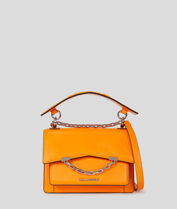 Karl Lagerfeld, Sac Porté Épaule K/seven En Cuir Grainé, Femme, Clementine, Taille: X00