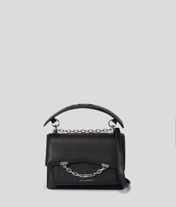 Karl Lagerfeld, Sac Porté Épaule K/seven En Cuir Grainé, Femme, Noir, Taille: X00