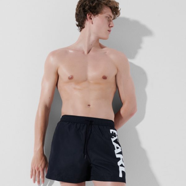Karl Lagerfeld, Short De Surf Avec Logo Karl, Homme, Noir, Taille: XXS
