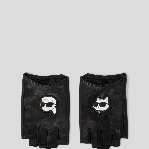 Karl Lagerfeld, Mitaines Ikon, Femme, Noir, Taille: XS