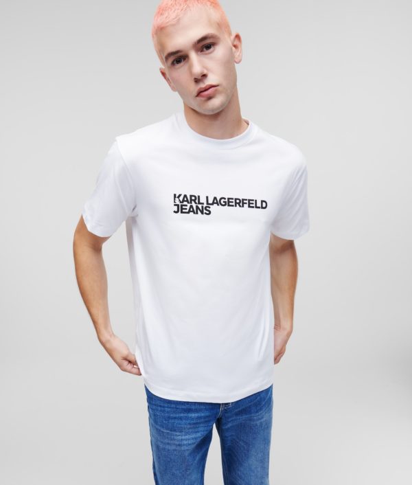 KL Jeans, T-shirt À Logo Klj, Homme, Blanc, Taille: XXS
