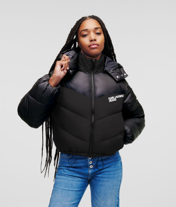 KL Jeans, Veste Matelassée Klj, Femme, NOIR/NOIR BRILLANT, Taille: XXS