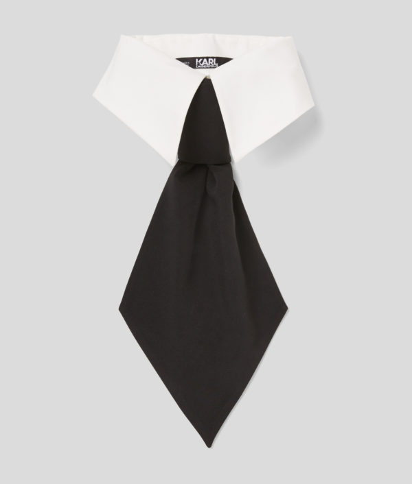Karl Lagerfeld, Col Et Cravate, Femme, Blanc/Noir, Taille: XS_M