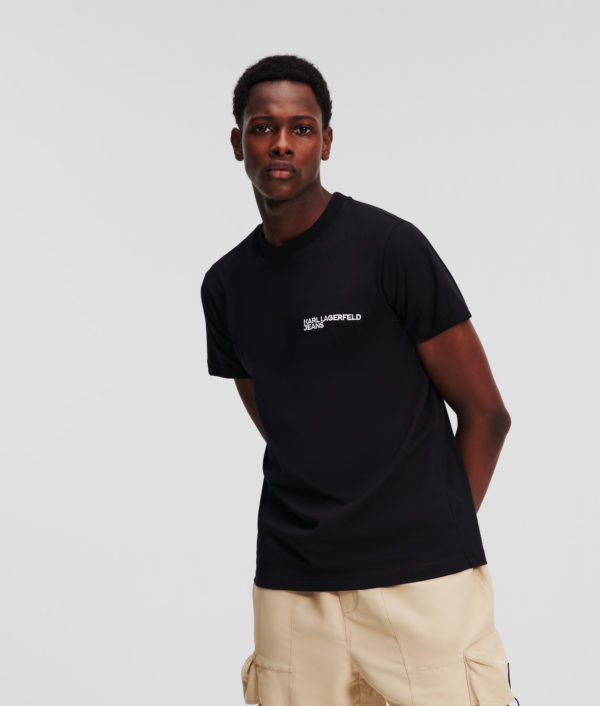 KL Jeans, T-shirt Ajusté Avec Logo Klj, Homme, Noir, Taille: XXXL