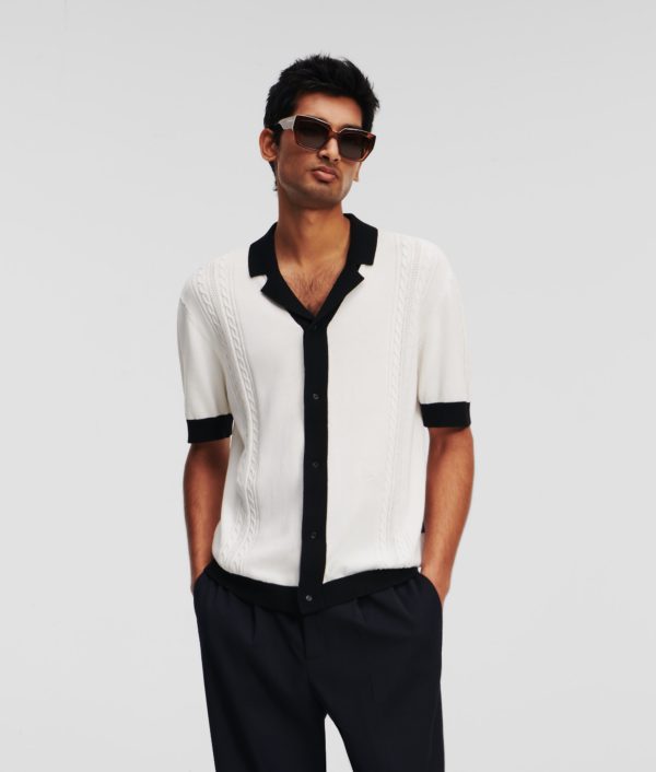 Karl Lagerfeld, Chemise En Tricot À Manches Courtes, Homme, Immaculé, Taille: XXXL